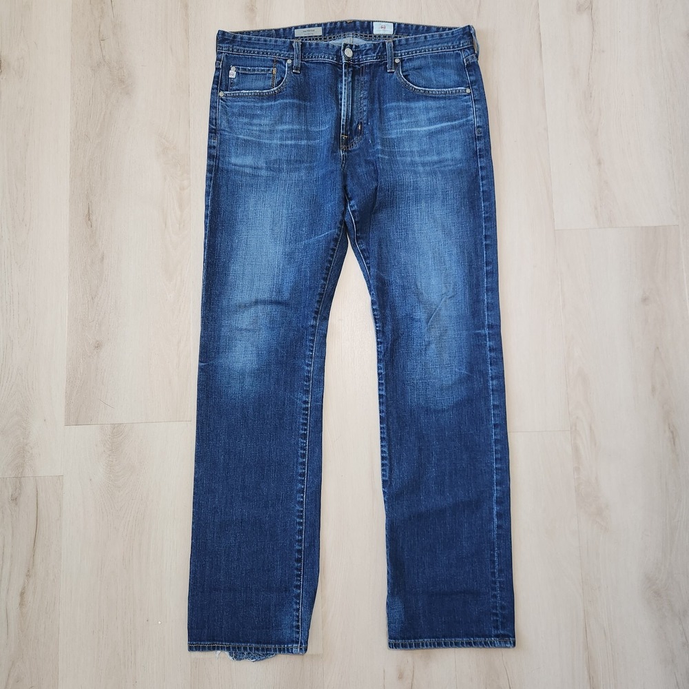 Adriano Goldscmied Jeans 36x34 Blue The Protege Straight Leg USA Made Fits 37x34